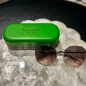 Kate Spade ♠️ Gold Frame Sunglasses with Brown Lenses